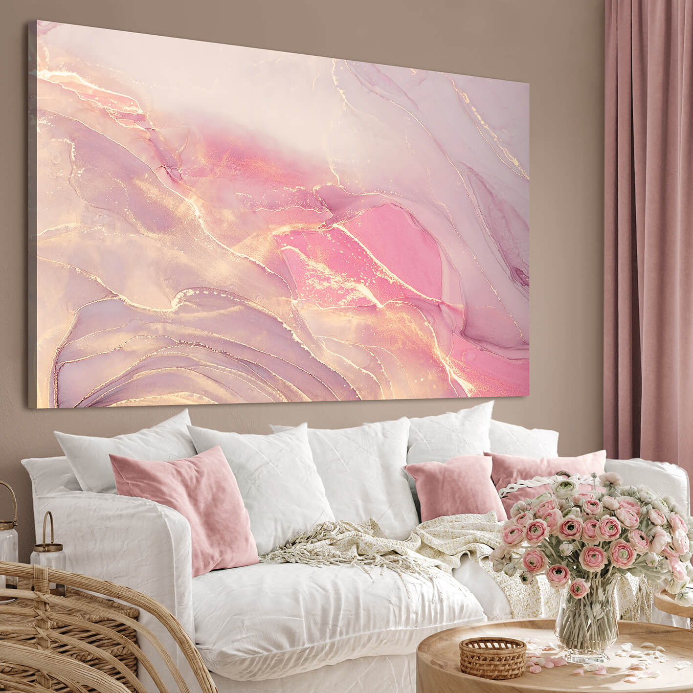 Canvastavla - Golden Pink (70X100)