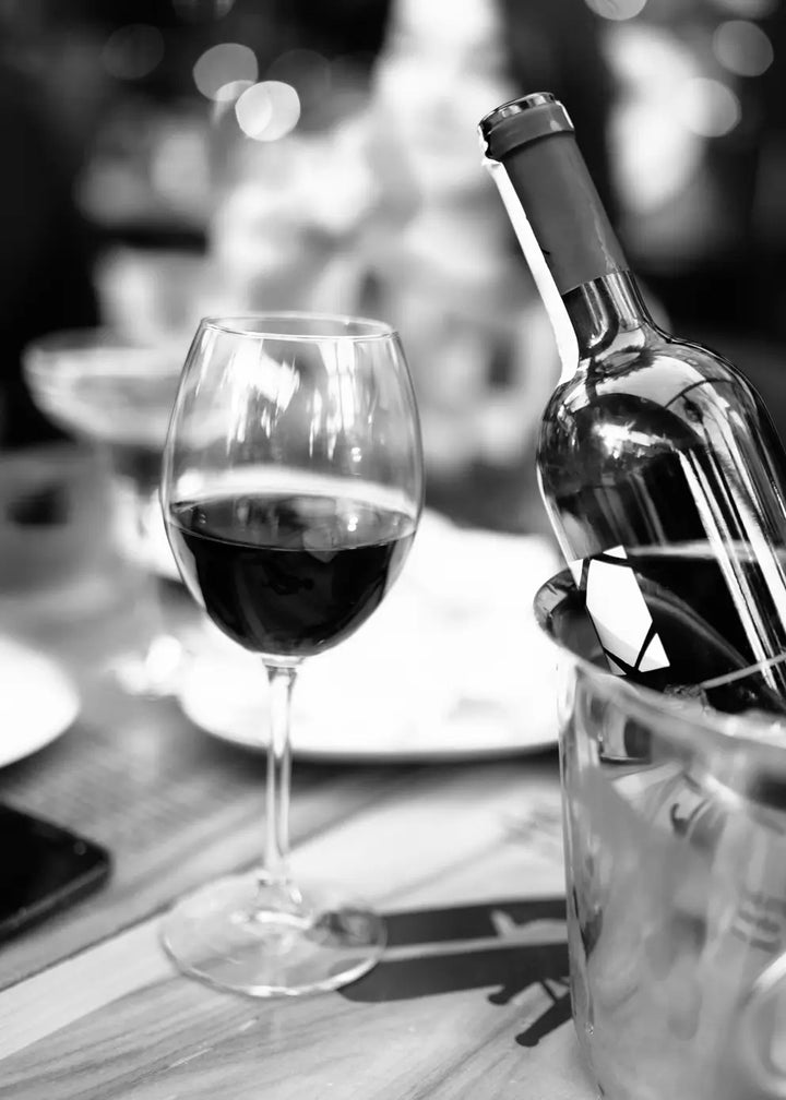 Lærredsprint - Red Wine Glass