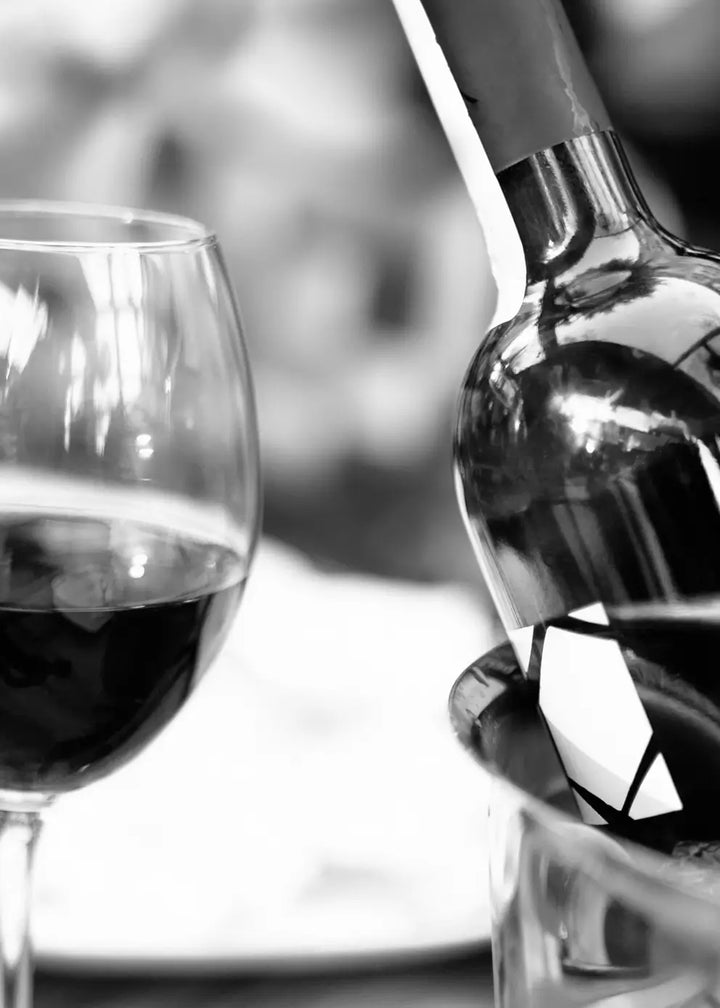 Lærredsprint - Red Wine Glass