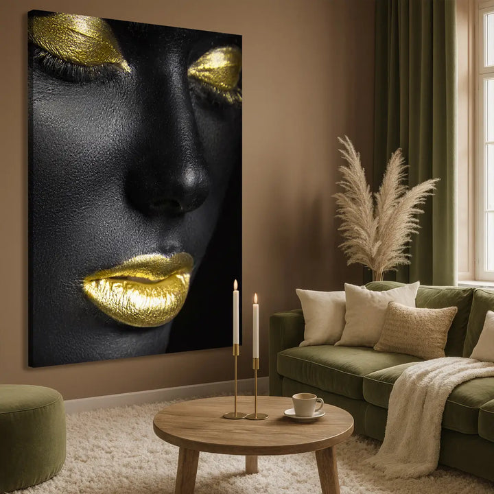 Lærredsprint - Black & Gold