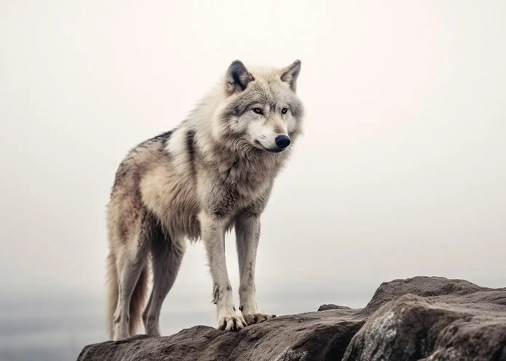 Lærredsprint - Grey Wolf